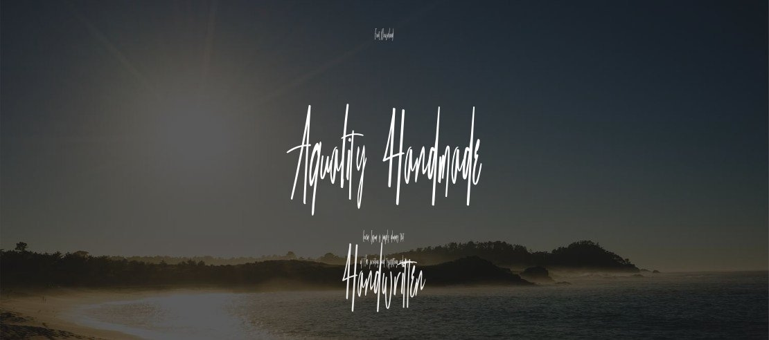 Aquality Handmade Font