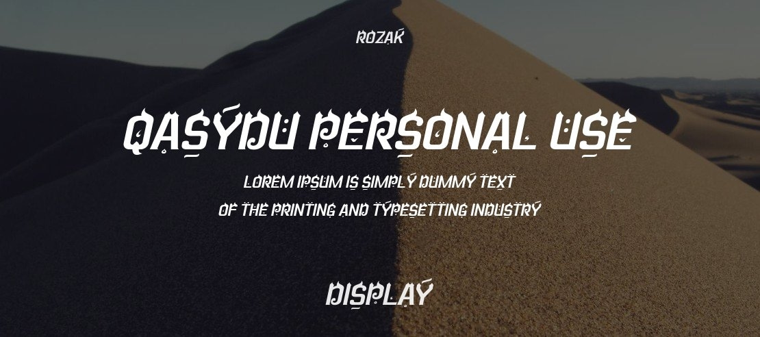 Qasydu personal use Font