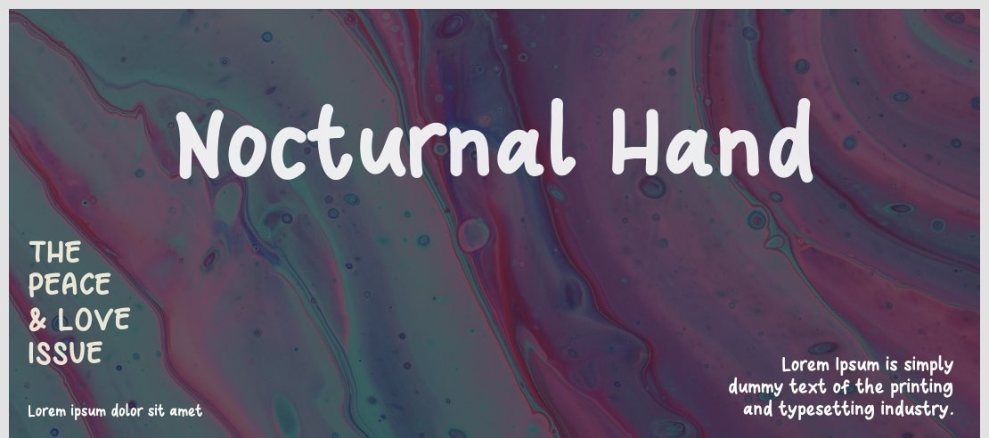 Nocturnal Hand Font