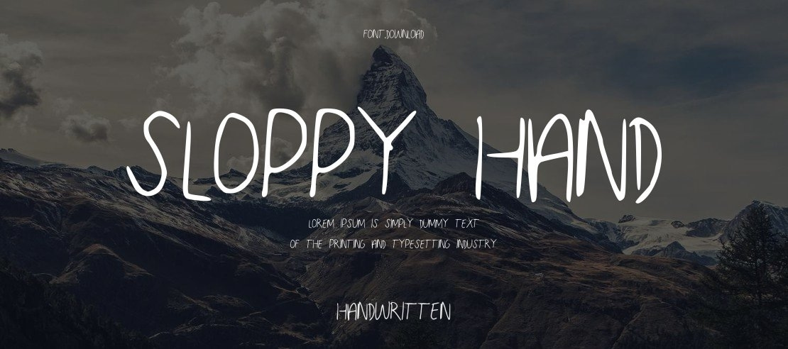 Sloppy_Hand Font