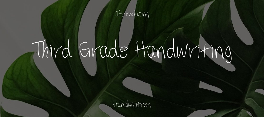 Third Grade Handwriting Font