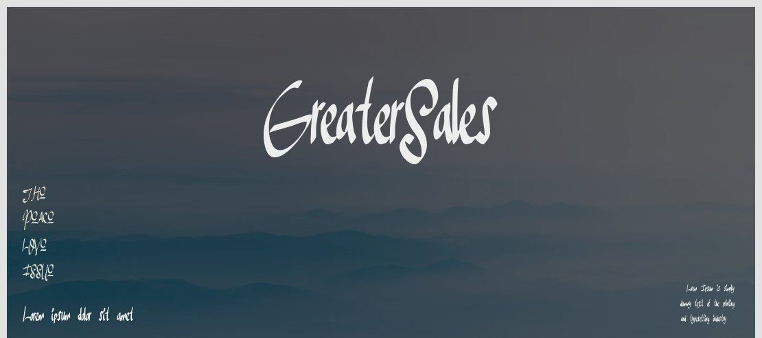 GreaterSales Font
