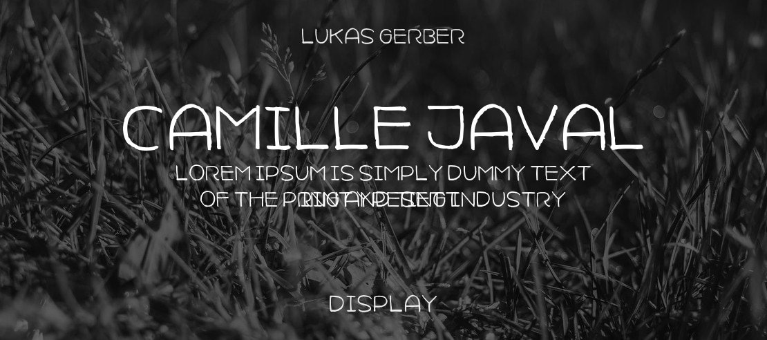 Camille Javal Font