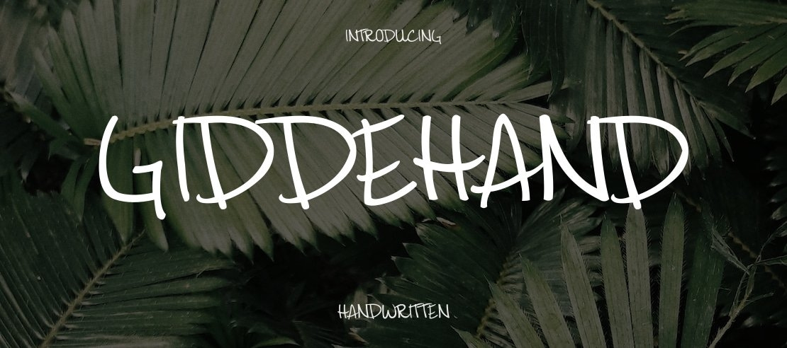 Giddehand Font