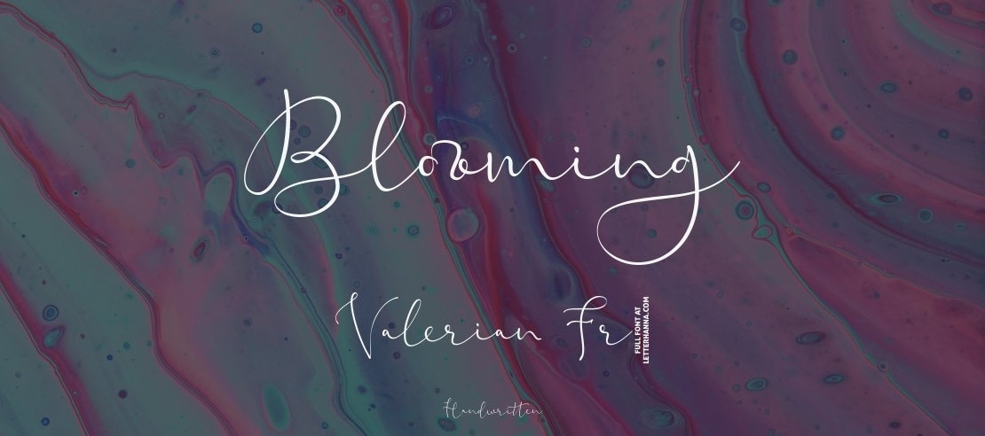 Blooming Valerian Free Font