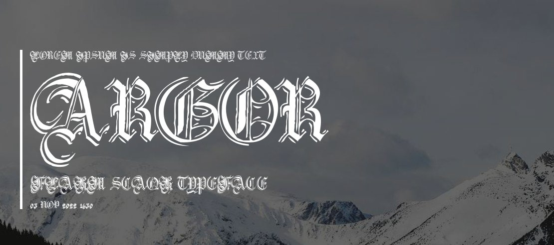 Argor Flahm Scaqh Font