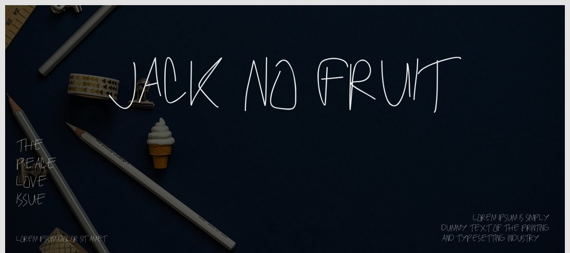 Jack No Fruit Font