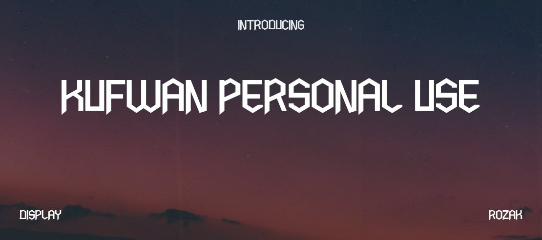 Kufwan Personal use Font