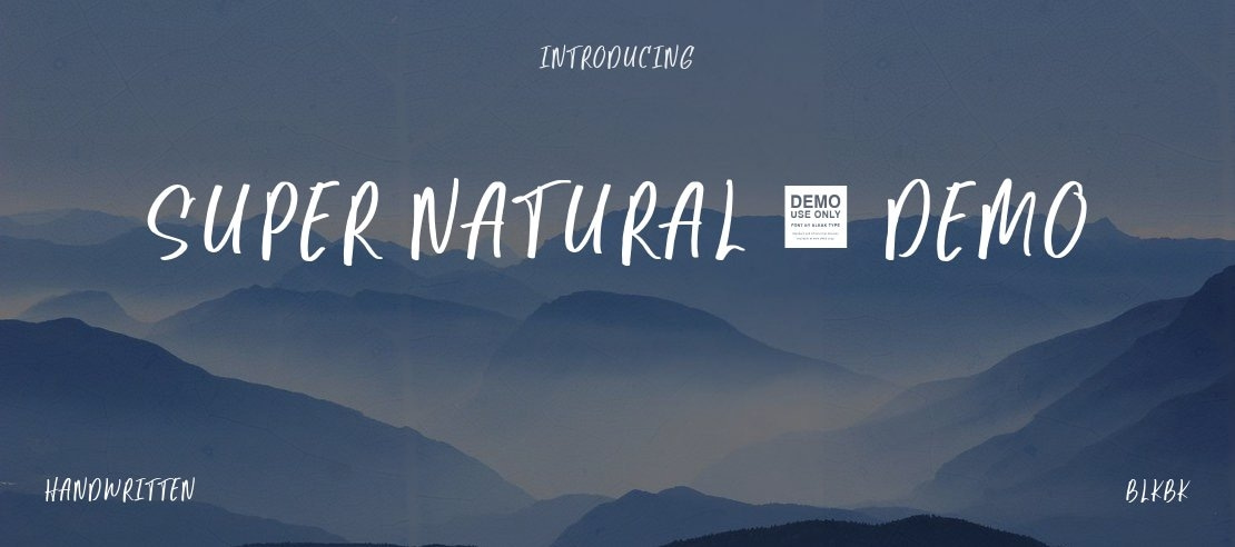 Super Natural - Demo Font