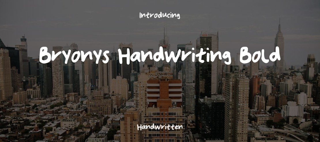 Bryonys_Handwriting_Bold Font