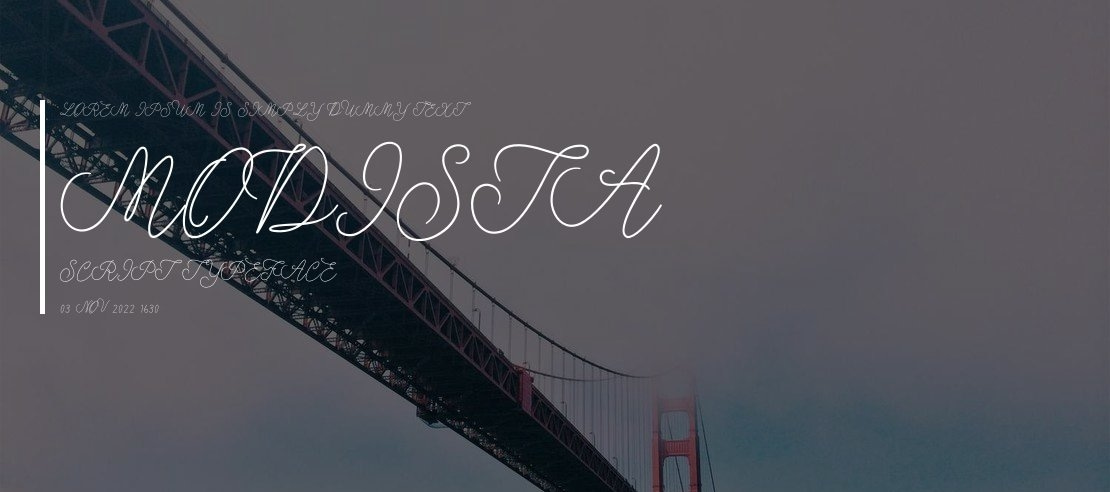 modista script Font