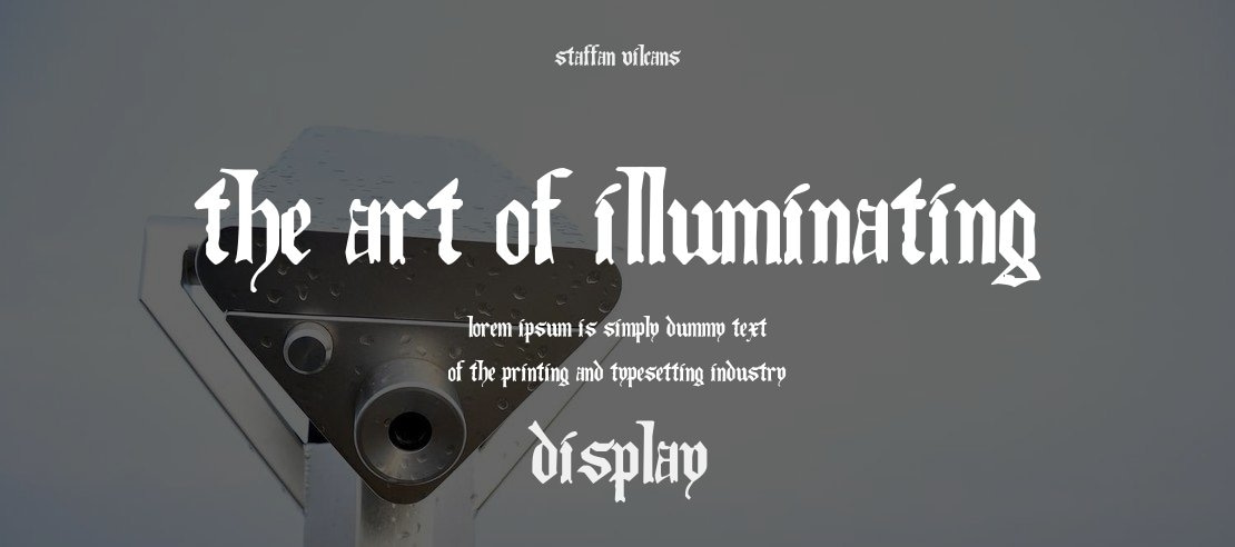 The Art of Illuminating Font