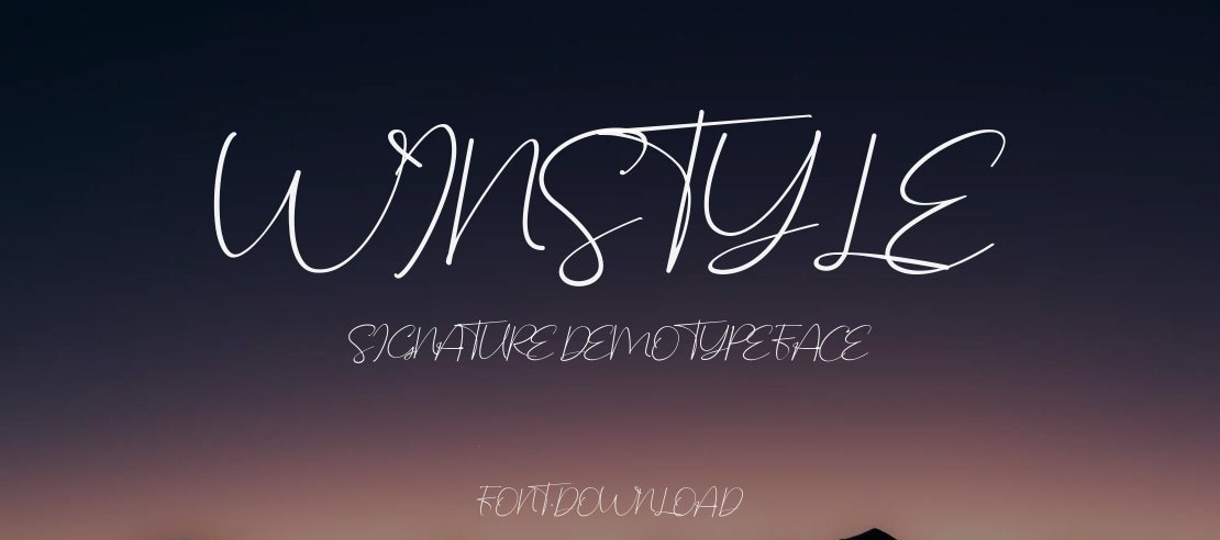 Winstyle Signature Demo Font