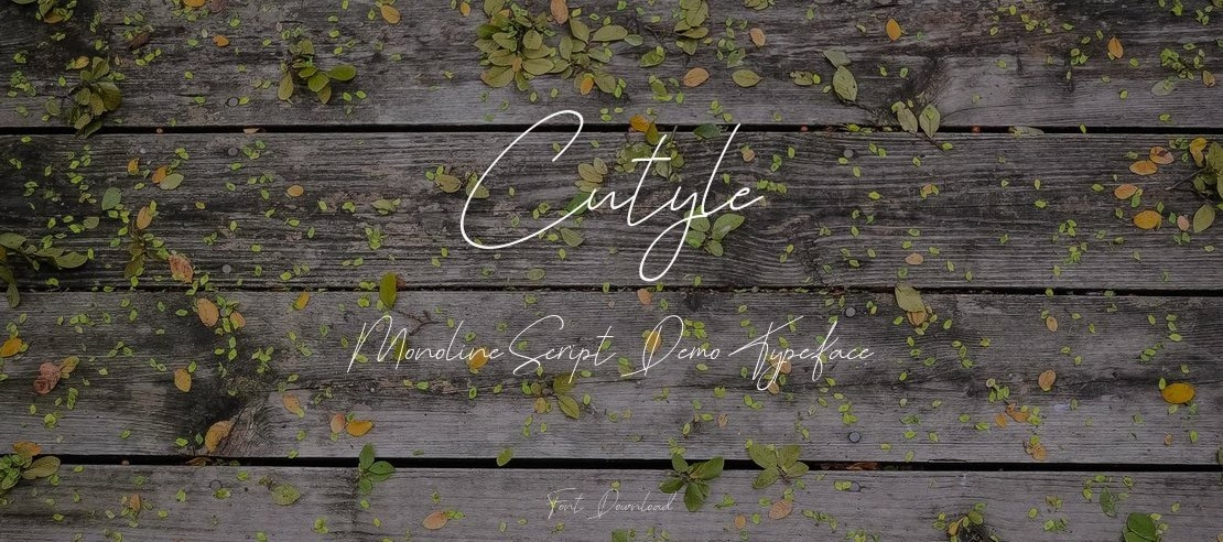 Cutyle Monoline Script Demo Font