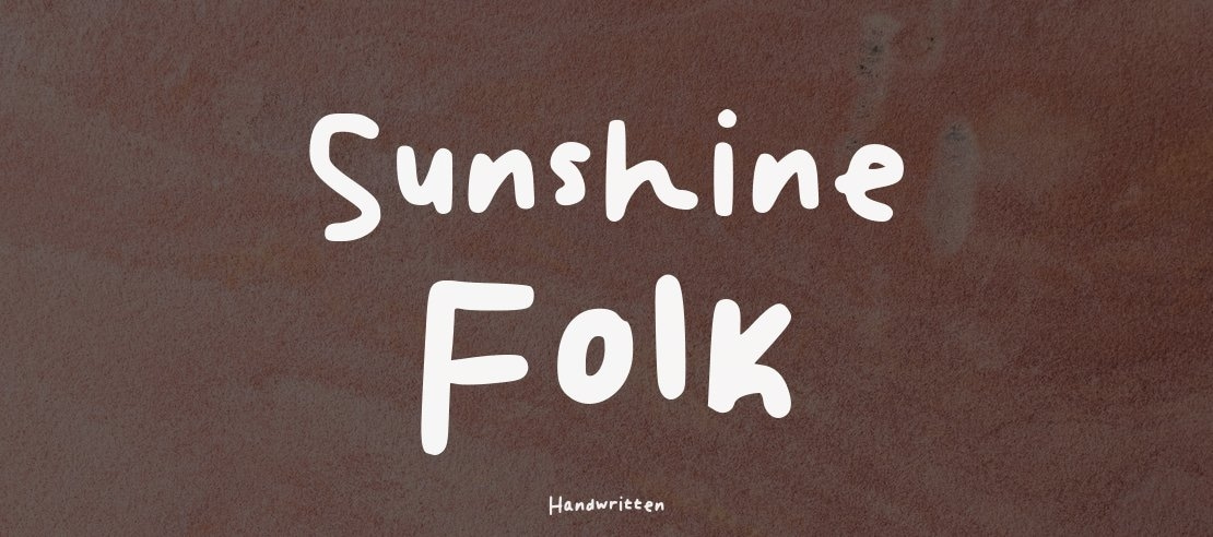 Sunshine Folk Font