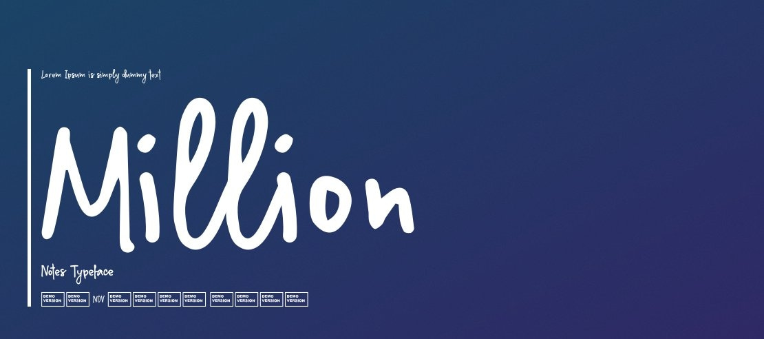 Million Notes Font