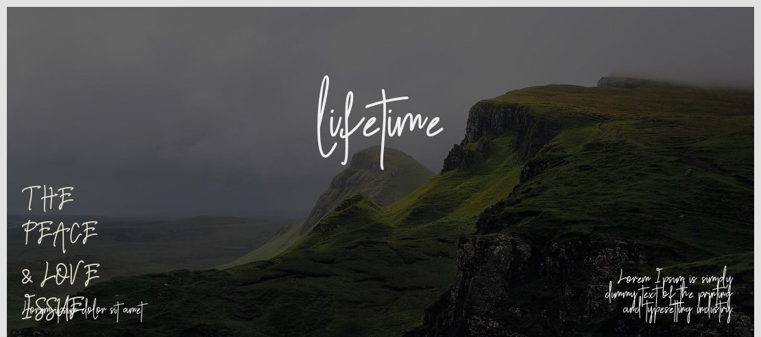 lifetime Font