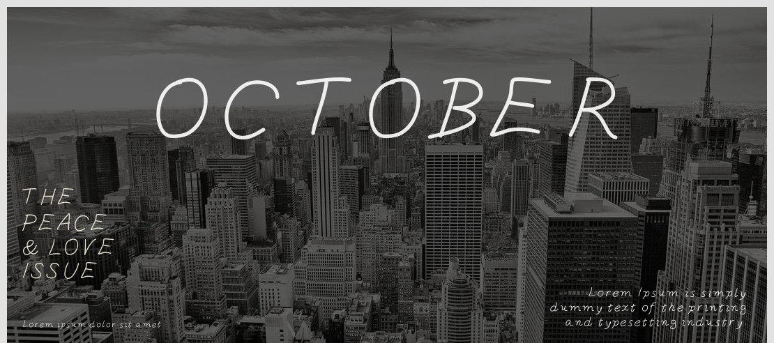 OCTOBER Font