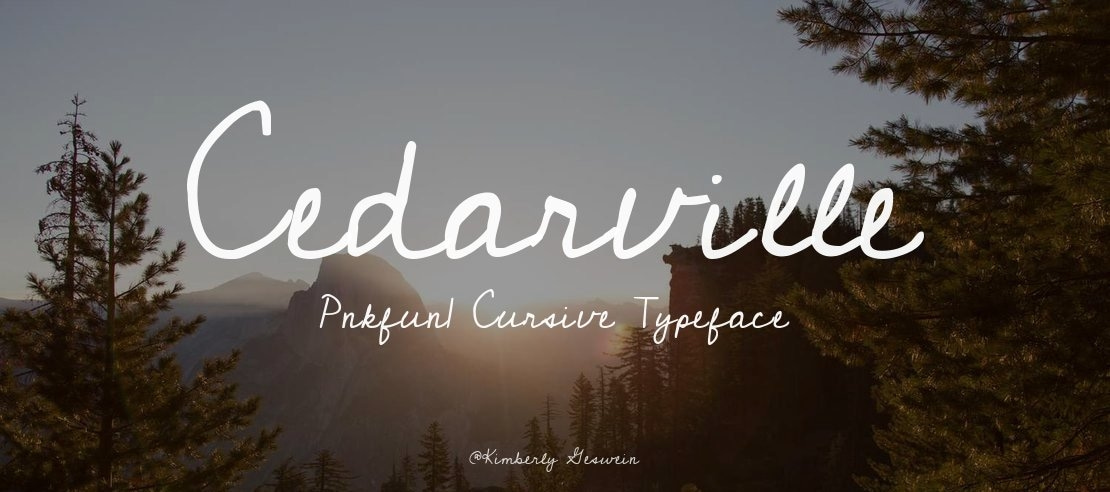 Cedarville Pnkfun1 Cursive Font