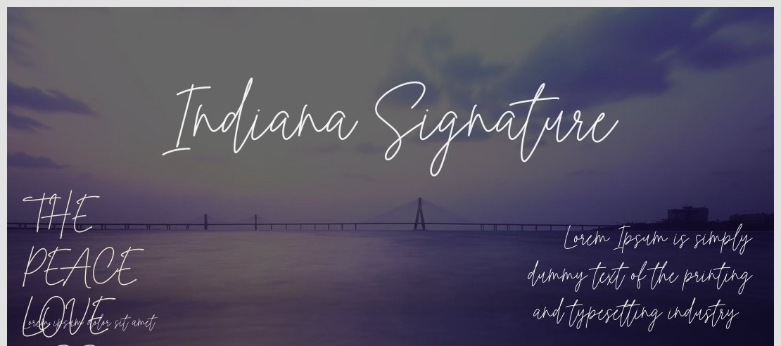 Indiana Signature Font