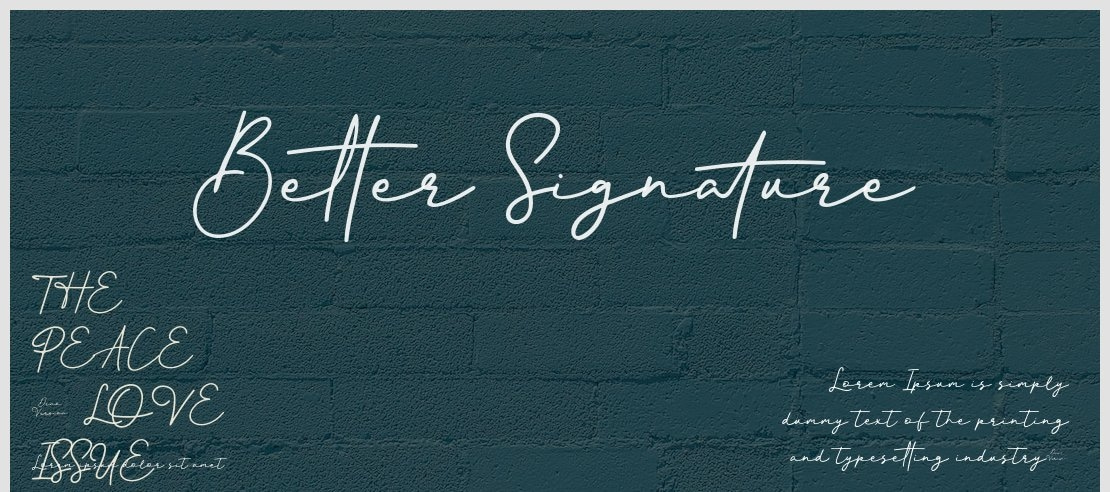 Better Signature Font