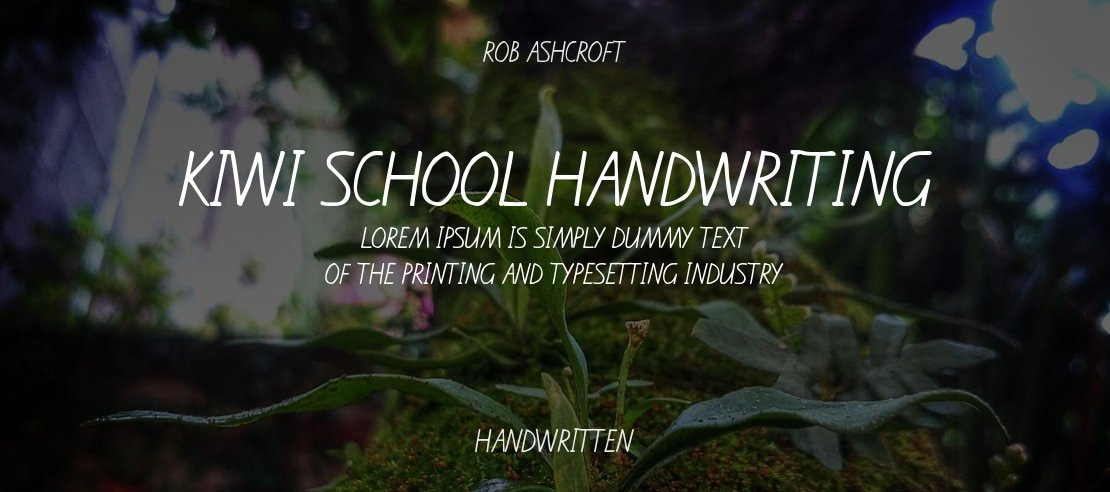 Kiwi School Handwriting Font