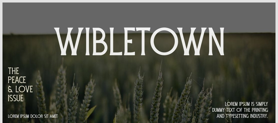 WIBLETOWN Font