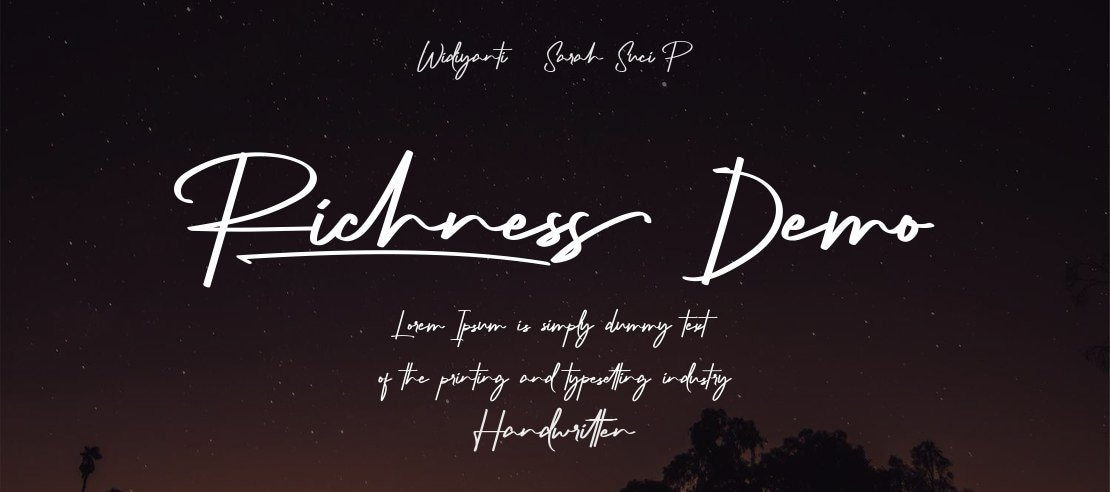 Richness Demo Font