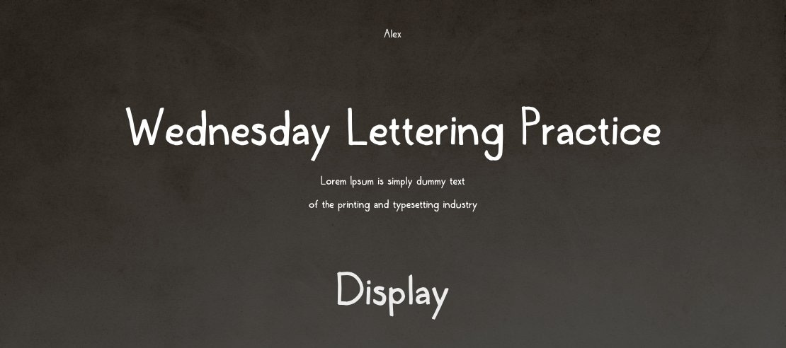 Wednesday Lettering Practice Font