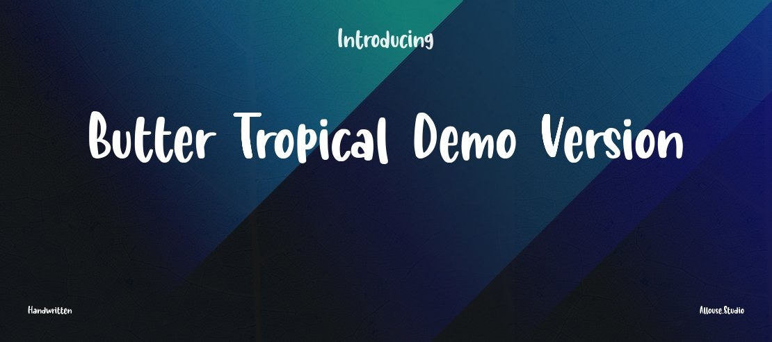 Butter Tropical Demo Version Font Family