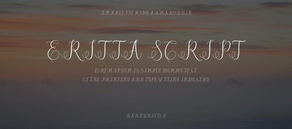 Eritta Script Font