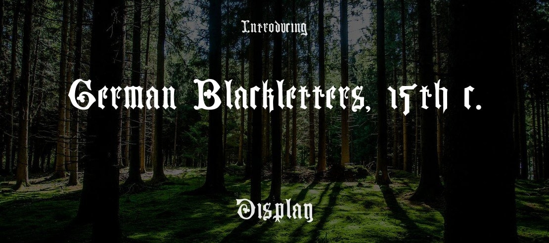 German Blackletters, 15th c. Font