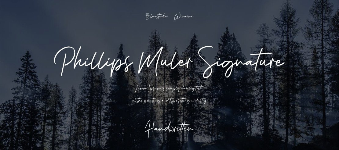 Phillips Muler Signature Font