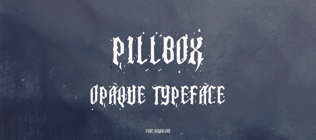 Pillbox Opaque Font