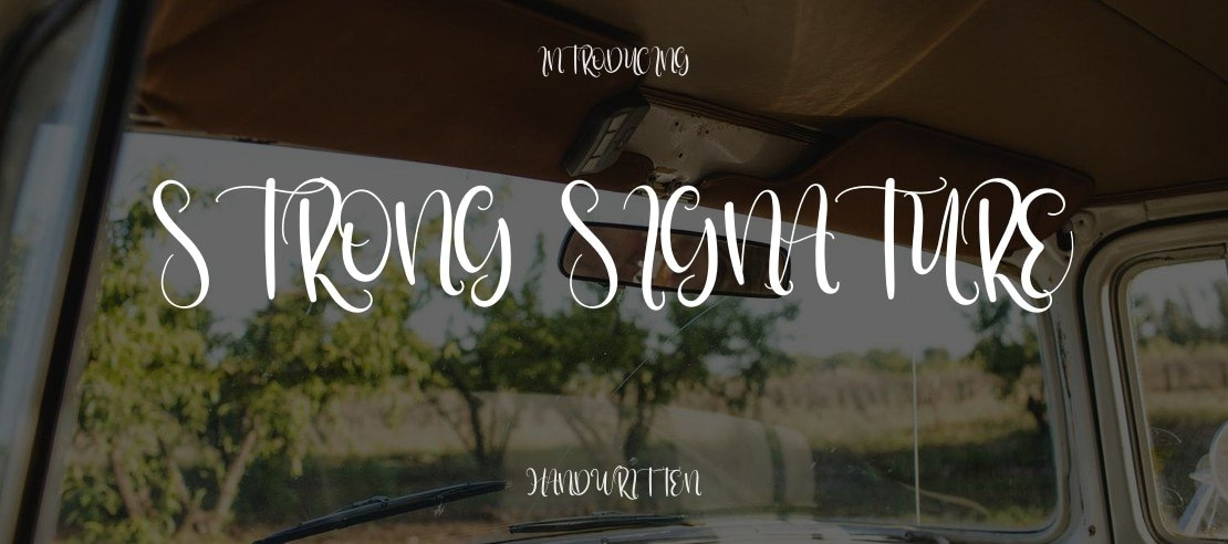 Strong Signature Font