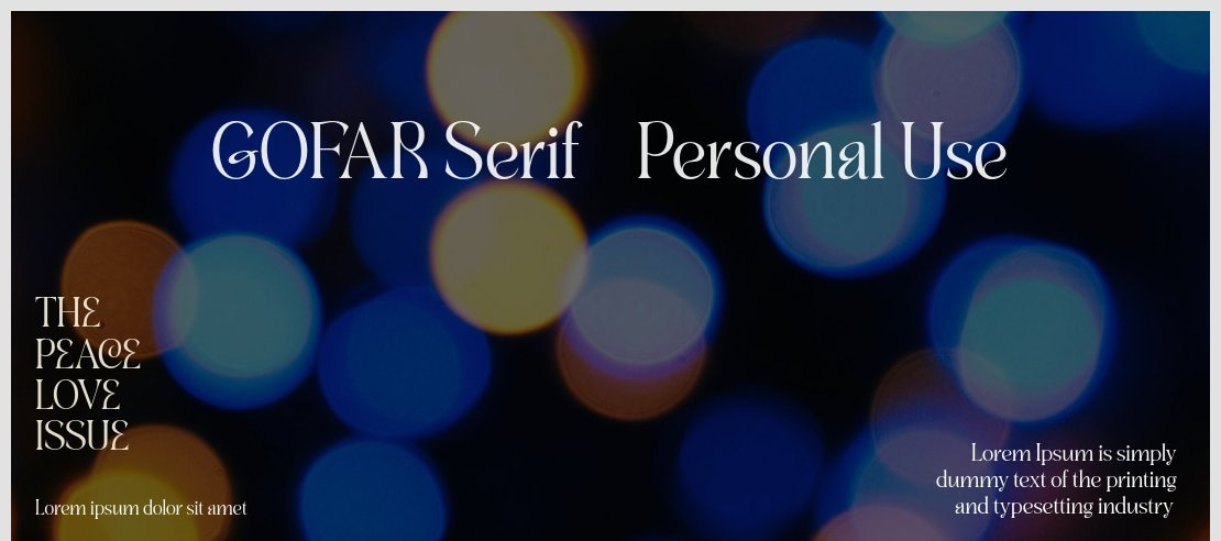 Gofar Serif - Personal Use Font