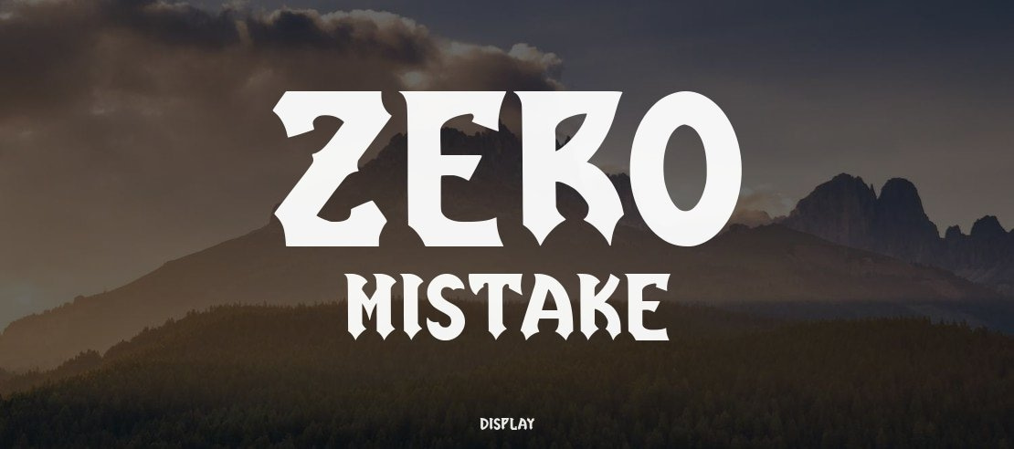 Zero Mistake Font