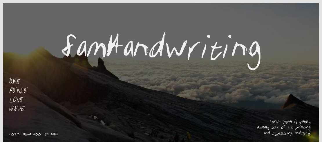 SamHandwriting Font