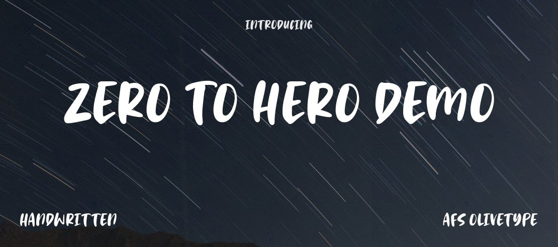 Zero To Hero Demo Font