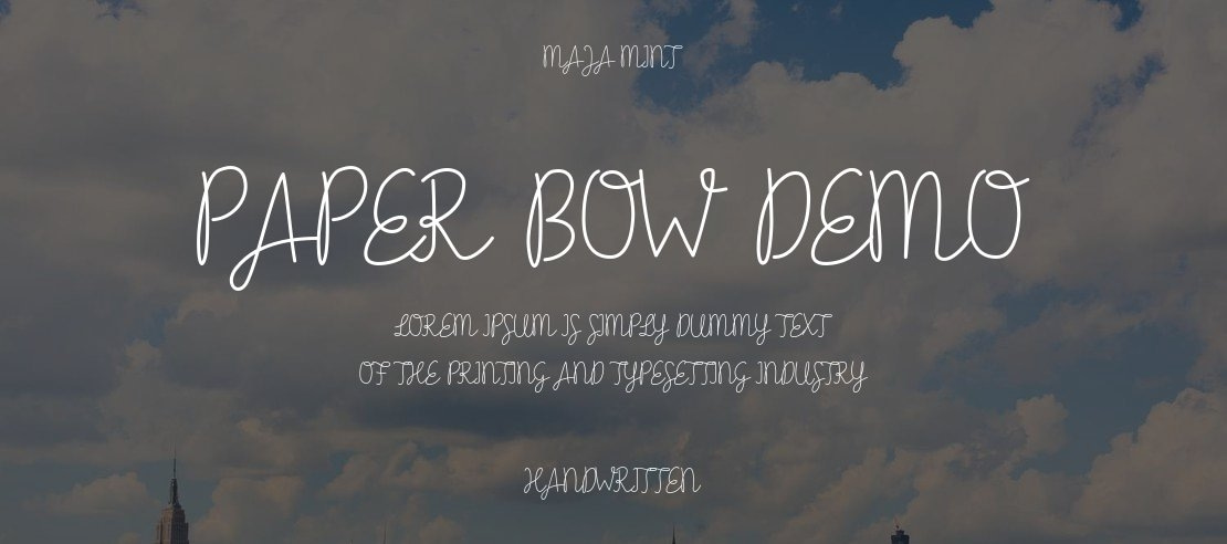 Paper Bow DEMO Font