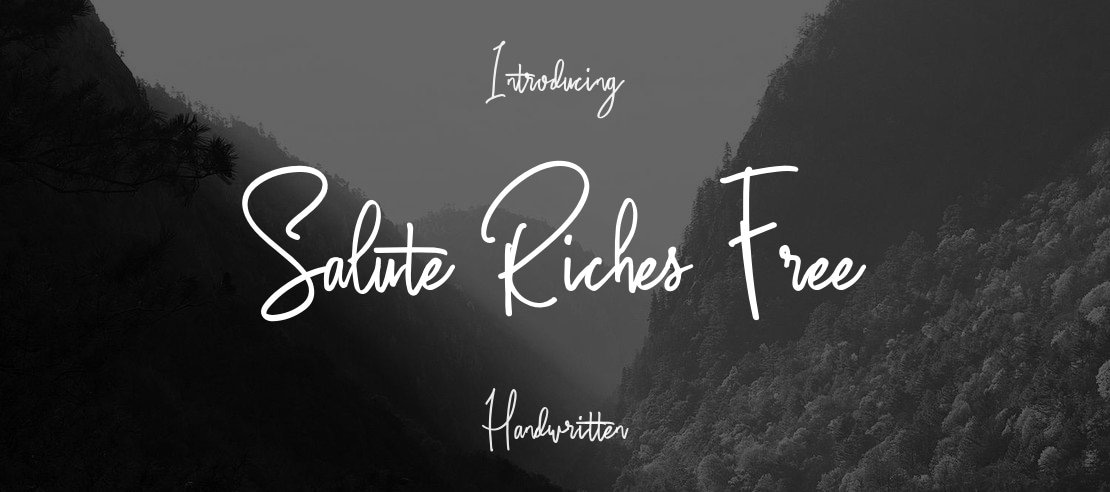 Salute Riches Free Font