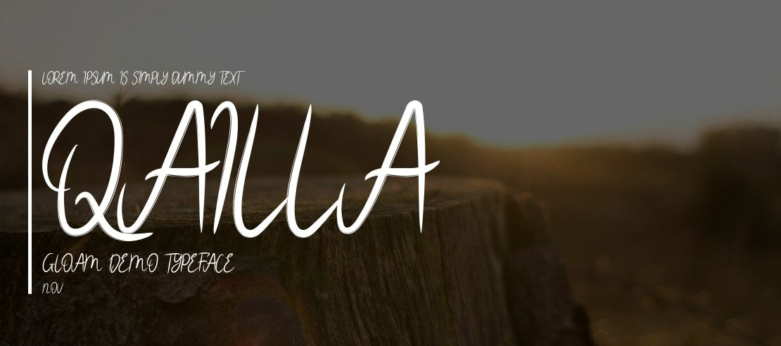 Qailla Gloam Demo Font