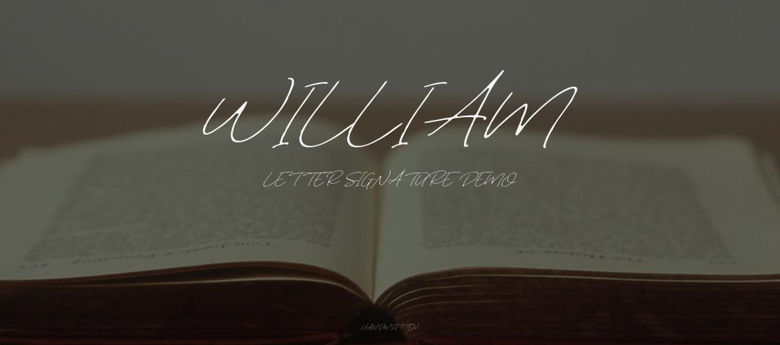 William Letter Signature DEMO Font