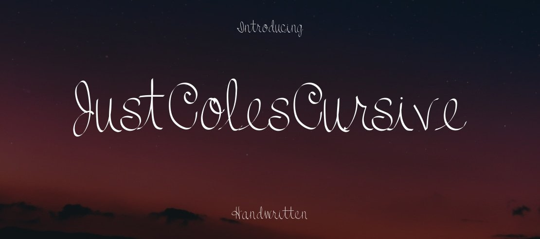 JustColesCursive Font