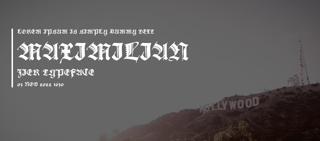 Maximilian Zier Font