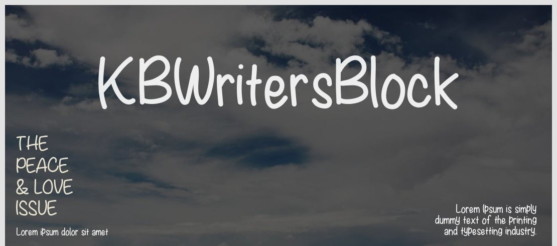 KBWritersBlock Font