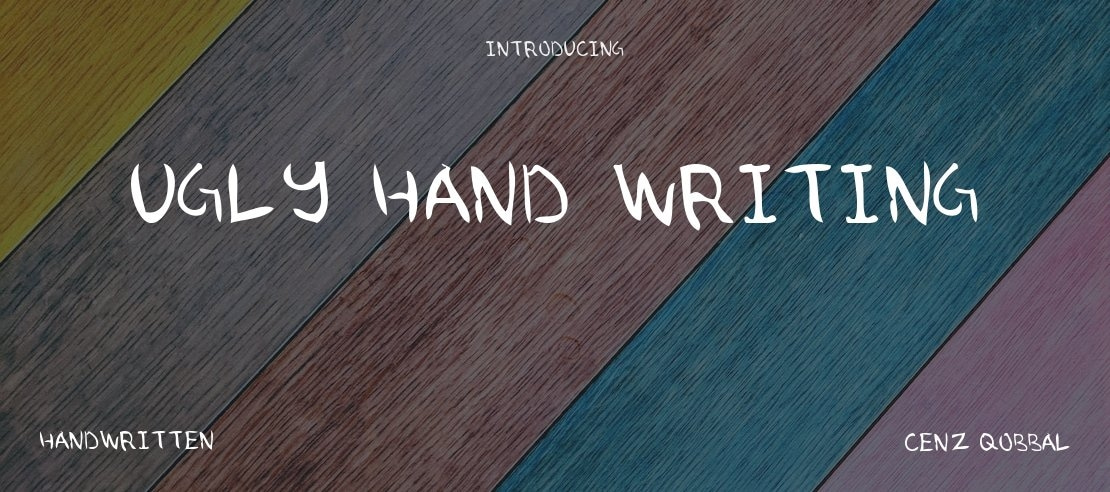 ugly hand writing Font