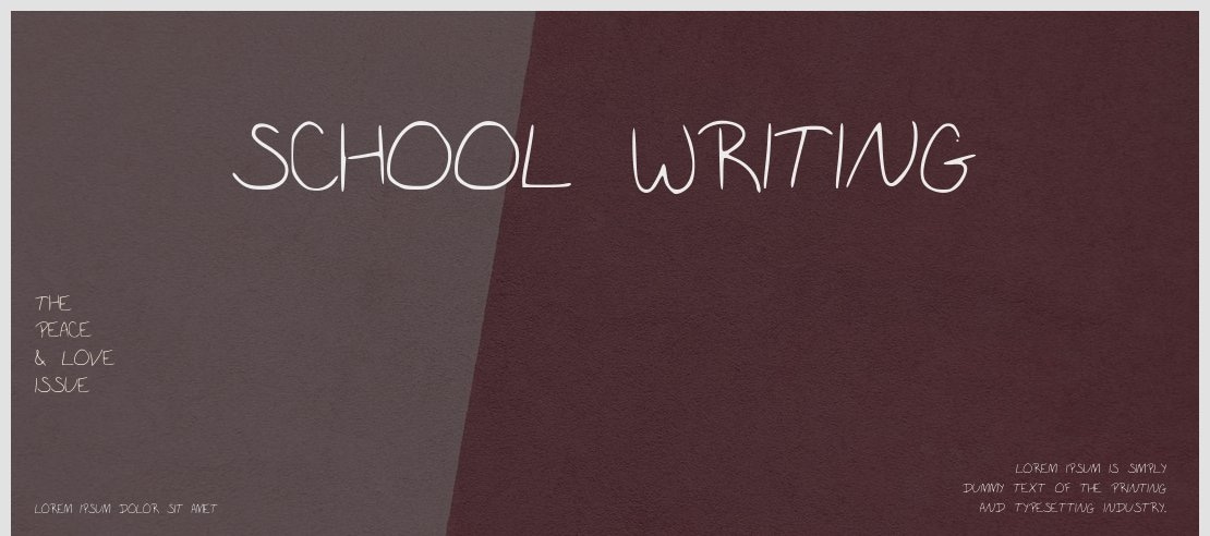 School_Writing Font