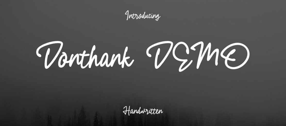 Donthank DEMO Font