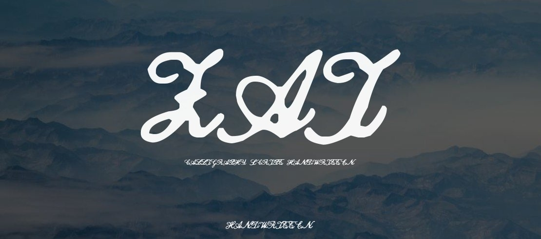 zai Calligraphy Script Handwritten Font